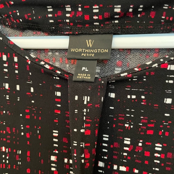 WORTHINGTON PETITE SHORT SLEEVE, ROUND NECK, CAREER KNIT TOP. Great UC - Picture 4 of 16